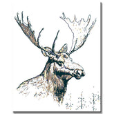 Painting by Numbers for Adults Animals Moose Black/White